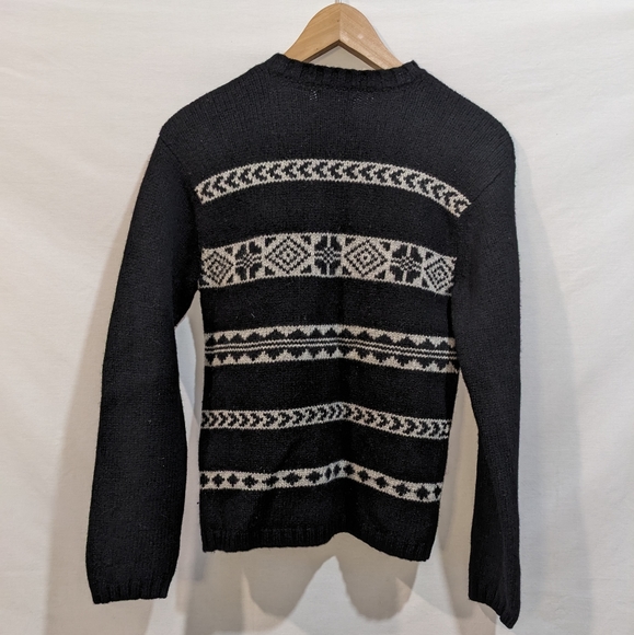 100% Lambswool Structure Neutral Patterned Ski Sweater/Sweatshirt Size S… - Picture 6 of 9
